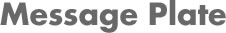 メッセージプレート